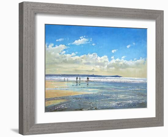 Paddling at the Edge-Timothy Easton-Framed Photographic Print