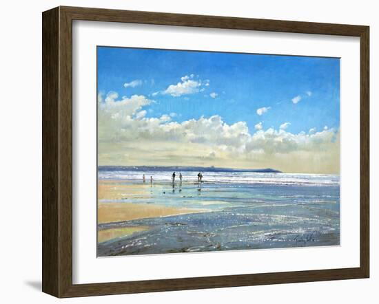 Paddling at the Edge-Timothy Easton-Framed Photographic Print