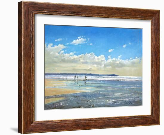 Paddling at the Edge-Timothy Easton-Framed Photographic Print