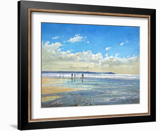 Paddling at the Edge-Timothy Easton-Framed Photographic Print