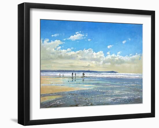 Paddling at the Edge-Timothy Easton-Framed Photographic Print