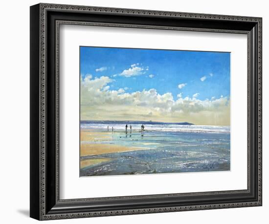 Paddling at the Edge-Timothy Easton-Framed Giclee Print