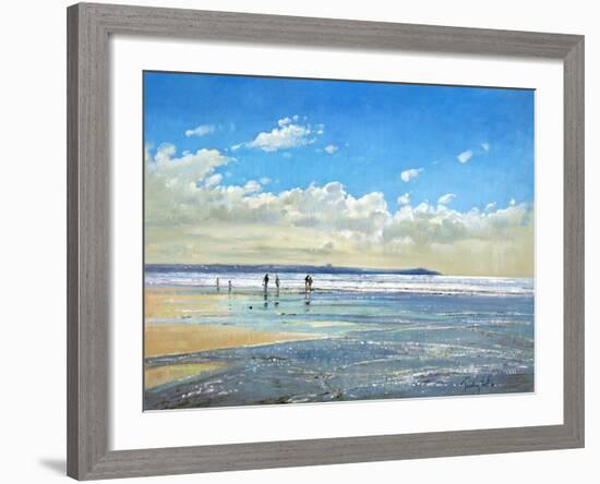 Paddling at the Edge-Timothy Easton-Framed Giclee Print