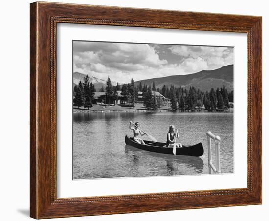 Paddling Away-null-Framed Photo