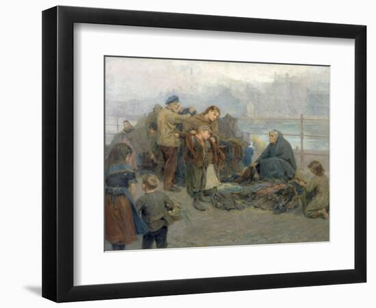 Paddy's Clothes Market, Sandgate, 1898-Ralph Hedley-Framed Giclee Print