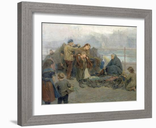 Paddy's Clothes Market, Sandgate, 1898-Ralph Hedley-Framed Giclee Print