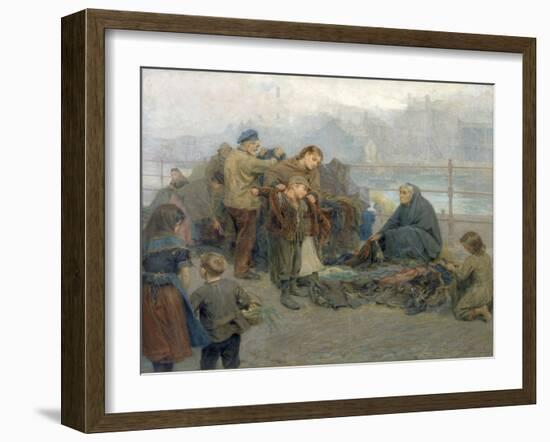 Paddy's Clothes Market, Sandgate, 1898-Ralph Hedley-Framed Giclee Print