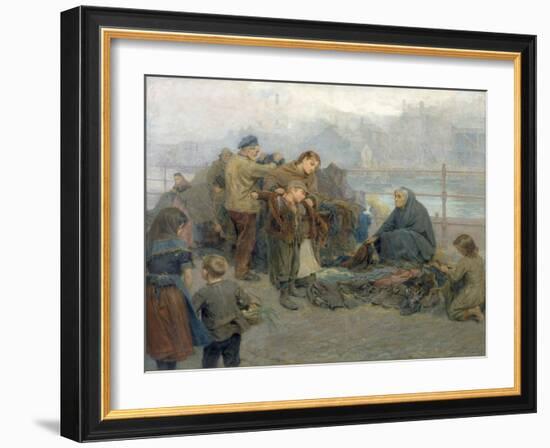Paddy's Clothes Market, Sandgate, 1898-Ralph Hedley-Framed Giclee Print