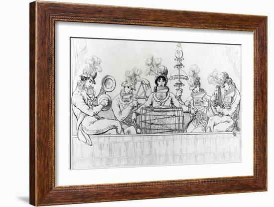Padean Minstrels in Performance at Vauxhall Gardens, London-null-Framed Giclee Print
