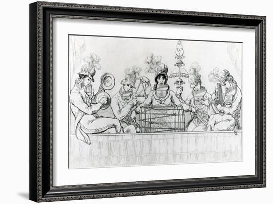 Padean Minstrels in Performance at Vauxhall Gardens, London-null-Framed Giclee Print