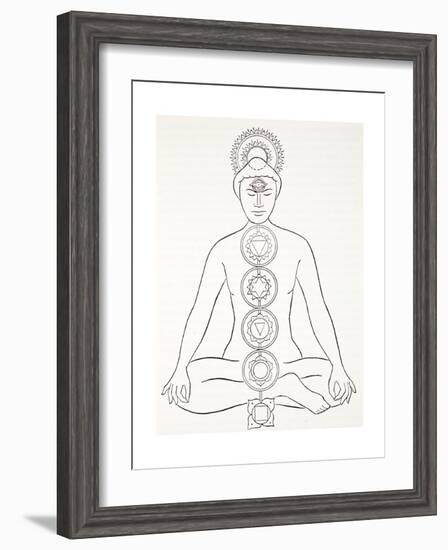 Padmasana or Lotus Position-null-Framed Giclee Print