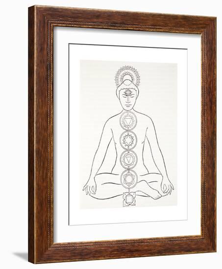Padmasana or Lotus Position-null-Framed Giclee Print