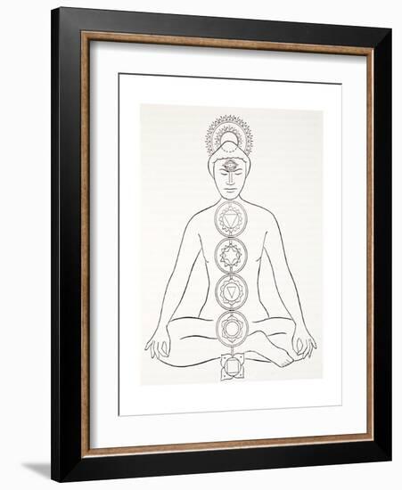 Padmasana or Lotus Position-null-Framed Giclee Print