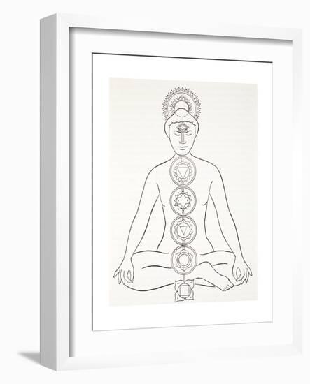 Padmasana or Lotus Position-null-Framed Giclee Print