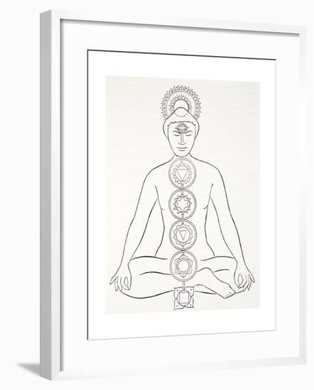 Padmasana or Lotus Position-null-Framed Giclee Print