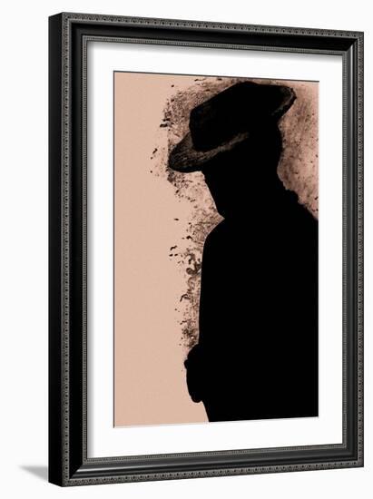 Padre in Profile, 2019 (hand repainted photograph)-Joy Lions-Framed Giclee Print