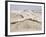 Padre Island Dunes Crested with Grass, White Capped Waves from the Gulf of Mexico Lapping at Shore-Eliot Elisofon-Framed Photographic Print