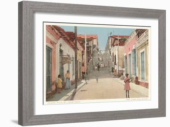 Padre Pico Street, Santiago de Cuba-null-Framed Art Print