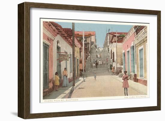 Padre Pico Street, Santiago de Cuba-null-Framed Art Print