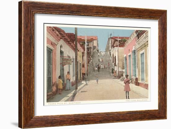 Padre Pico Street, Santiago de Cuba-null-Framed Art Print