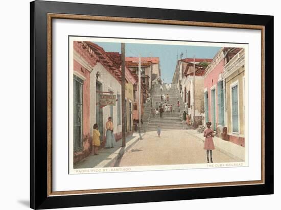 Padre Pico Street, Santiago de Cuba-null-Framed Art Print