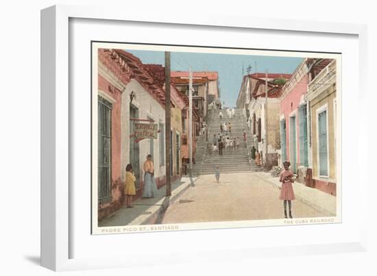 Padre Pico Street, Santiago de Cuba-null-Framed Art Print