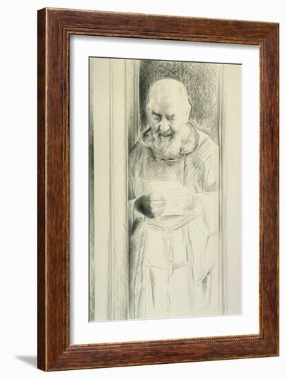 Padre Pio, 1988-89-Antonio Ciccone-Framed Giclee Print