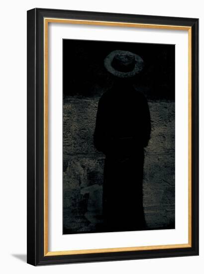 Padre's Hat, 2019 (hand repainted photgraph)-Joy Lions-Framed Giclee Print