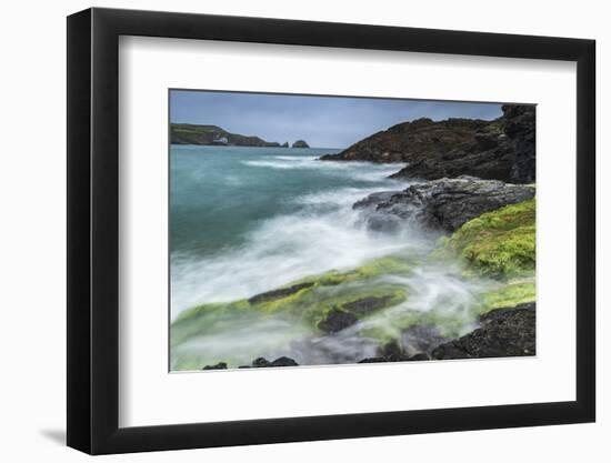 Padstow Lifeboat station from the shore of Mother Iveys Bay, Cornwall, England-Adam Burton-Framed Photographic Print