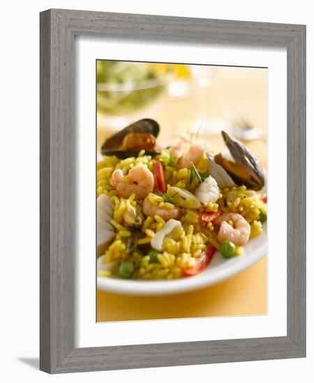 Paella with Mussels and Shrimps-Kai Schwabe-Framed Photographic Print