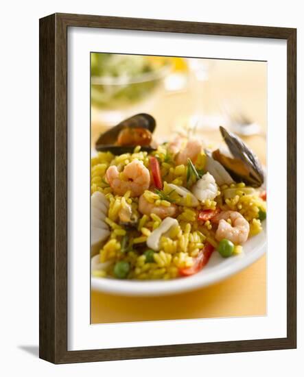 Paella with Mussels and Shrimps-Kai Schwabe-Framed Photographic Print