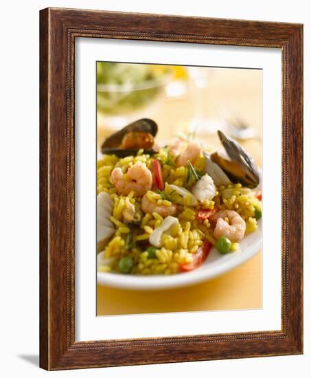 Paella with Mussels and Shrimps-Kai Schwabe-Framed Photographic Print