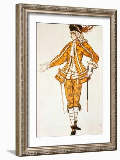 Page De La Fee Des Canaris, Costume Design for Tchaikovsky's Ballet Sleeping Beauty, 1921-Leon Bakst-Framed Giclee Print