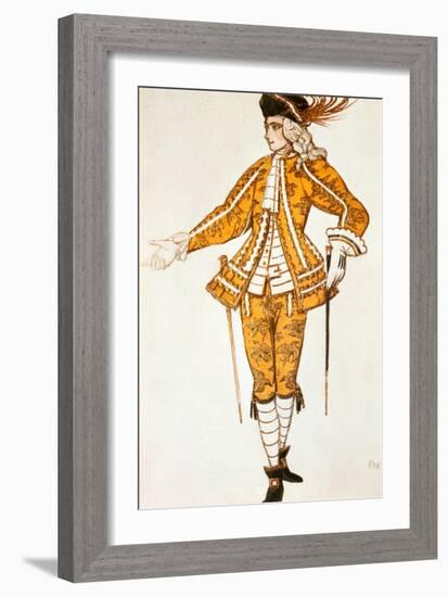 Page De La Fee Des Canaris, Costume Design for Tchaikovsky's Ballet Sleeping Beauty, 1921-Leon Bakst-Framed Giclee Print