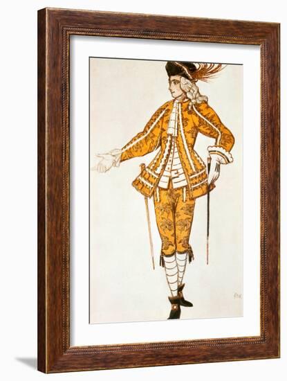 Page De La Fee Des Canaris, Costume Design for Tchaikovsky's Ballet Sleeping Beauty, 1921-Leon Bakst-Framed Giclee Print