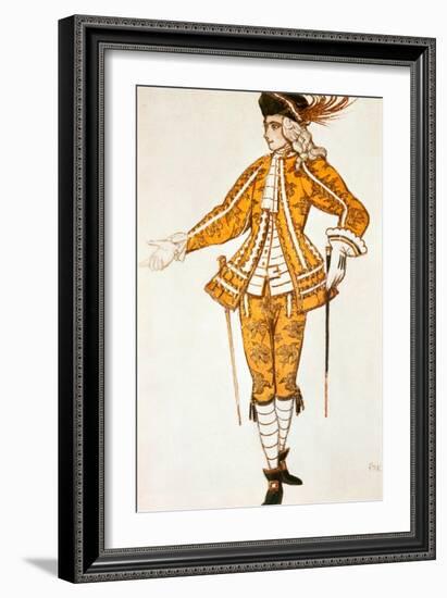 Page De La Fee Des Canaris, Costume Design for Tchaikovsky's Ballet Sleeping Beauty, 1921-Leon Bakst-Framed Giclee Print