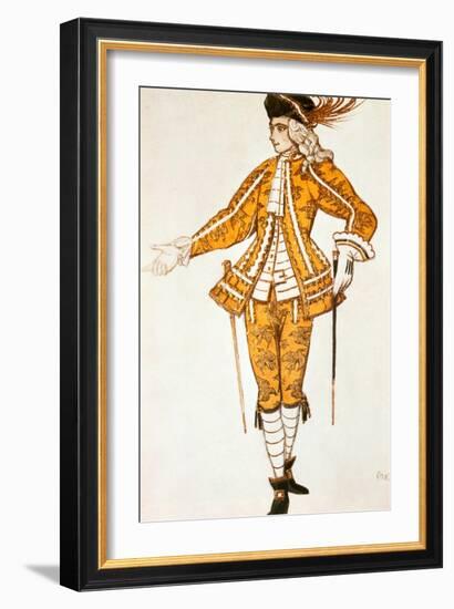 Page De La Fee Des Canaris, Costume Design for Tchaikovsky's Ballet Sleeping Beauty, 1921-Leon Bakst-Framed Giclee Print