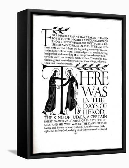 Page Decoration from the Four Gospels, 1931-Eric Gill-Framed Premier Image Canvas