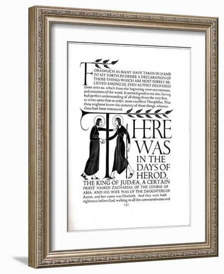 Page Decoration from the Four Gospels, 1931-Eric Gill-Framed Giclee Print