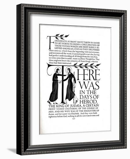 Page Decoration from the Four Gospels, 1931-Eric Gill-Framed Giclee Print