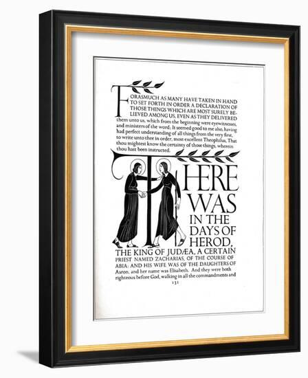 Page Decoration from the Four Gospels, 1931-Eric Gill-Framed Giclee Print