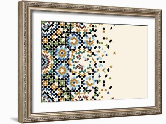 Page Design Template with Morocco Ornament.-Azat1976-Framed Art Print