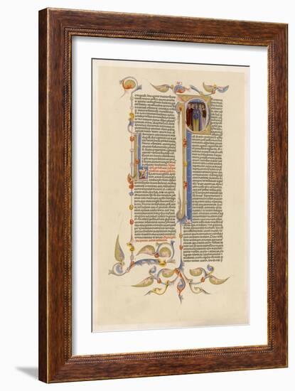 Page from a 14th Century Italian Bible-null-Framed Art Print