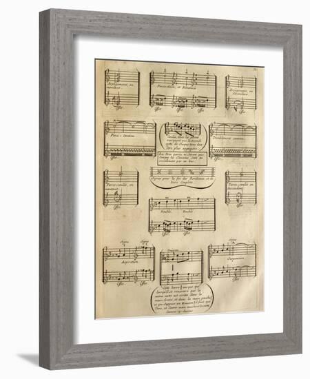 Page from a Didactic Treatise on the Study of the Music Dictation-Francois Couperin-Framed Giclee Print