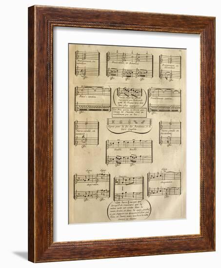 Page from a Didactic Treatise on the Study of the Music Dictation-Francois Couperin-Framed Giclee Print