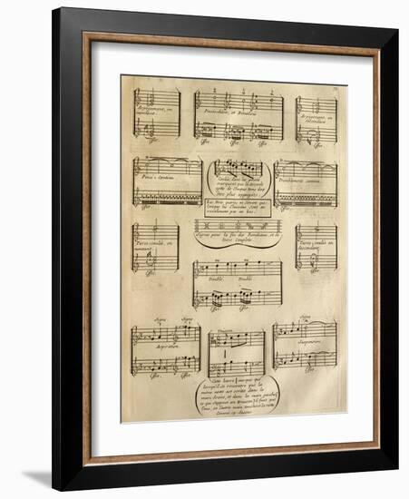 Page from a Didactic Treatise on the Study of the Music Dictation-Francois Couperin-Framed Giclee Print