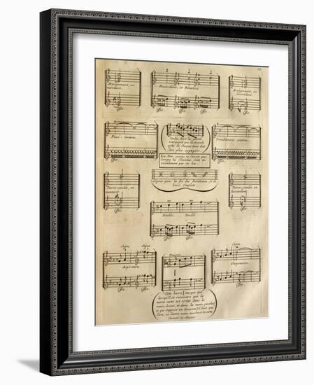 Page from a Didactic Treatise on the Study of the Music Dictation-Francois Couperin-Framed Giclee Print