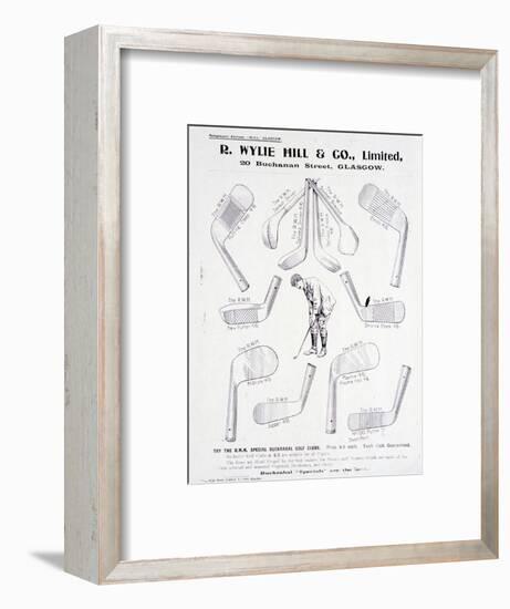 Page from a golf equipment catalogue, c1925-c1940-Unknown-Framed Giclee Print