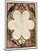 Page from a Hebrew Bible with Birds, 1299-Joseph Asarfati-Mounted Giclee Print