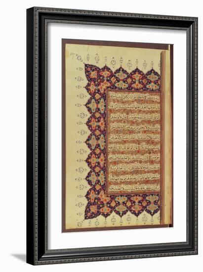 Page from a Koran Manuscript-null-Framed Giclee Print